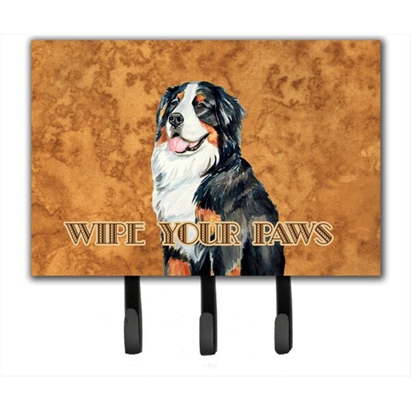 Carolines Treasures 6 x 9 In. Bernese Mountain Dog Wipe your Paws Leash or Key Holder CA74816 - main
